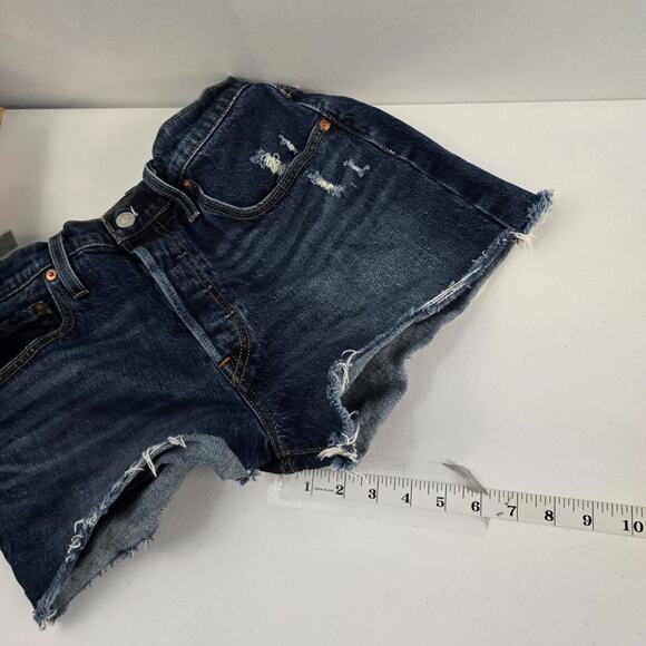 Levi's 501 shorts womens denim size 30 blue 6474 - Picture 8 of 11